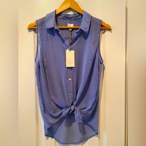 COPY - Sleeveless Top Blouse Button up